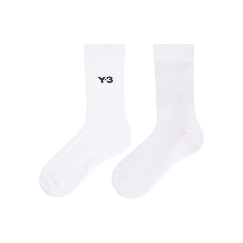 Y-3 Men Logo-Embroidered Ribbed Socks